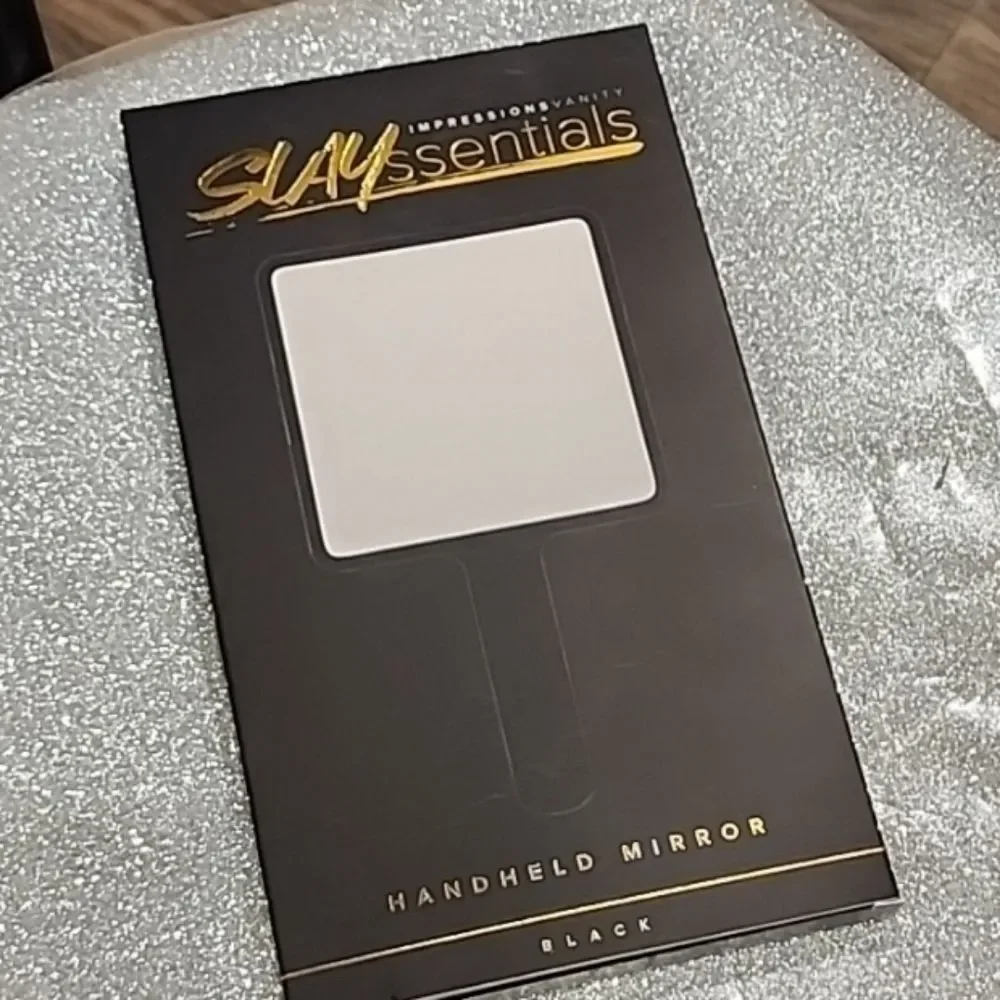 Impressions SLAYssentials Square Hand Mirror- Black